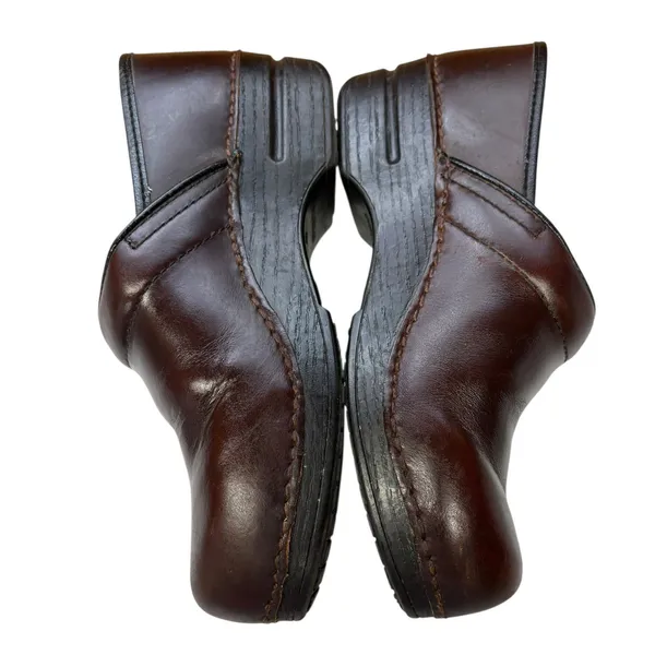 Dansko Brown Red Leather Professional Mule Clogs Comfort Nursing Work Shoes 39 - Image 2