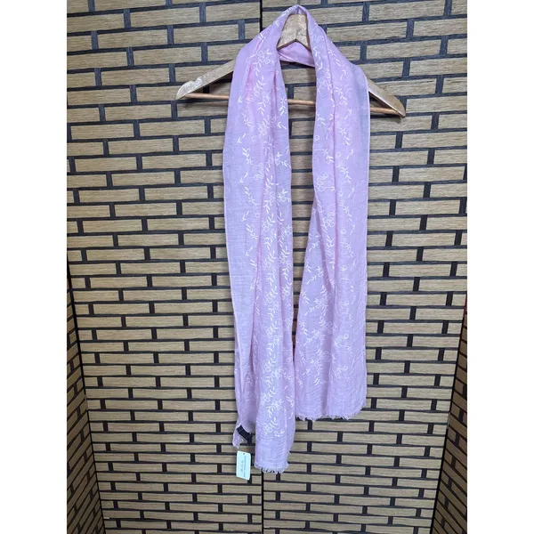 Christopher & Banks Pink Floral Embroidered Scarf‎ - Image 2