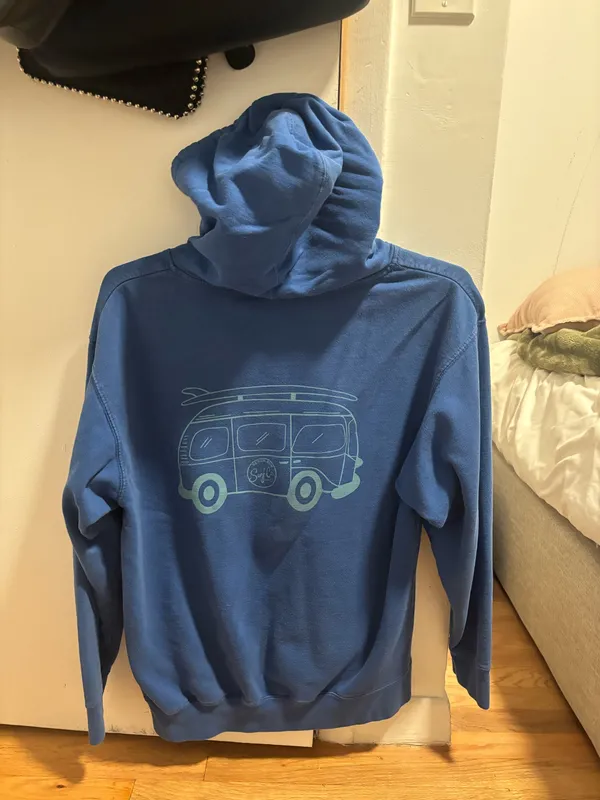 Surf Co Blue Hoodie Size M - Image 2