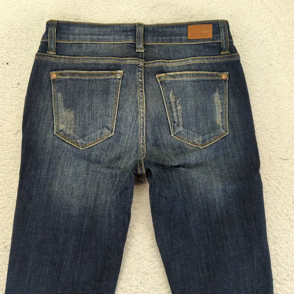 JUDY BLUE Skinny Fit Jeans Distressed Ripped‎ Blue Denim Womens Size 5 27 - Image 7