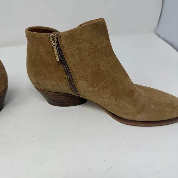 Franco Sarto Shellson Ankle Boot Tan Suede Pointed Toe Women 7M Size 7 - Image 4