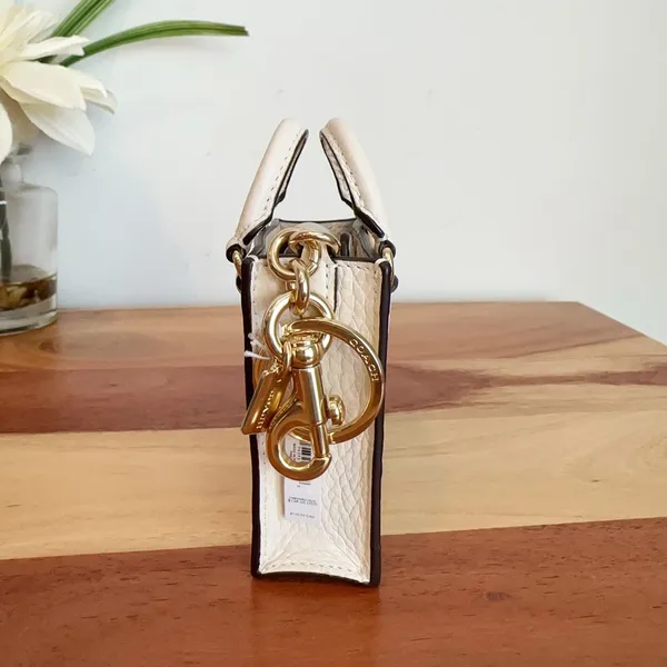 NWT Coach‎ North/South Mini Tote Bag Charm With Star Print - Image 3