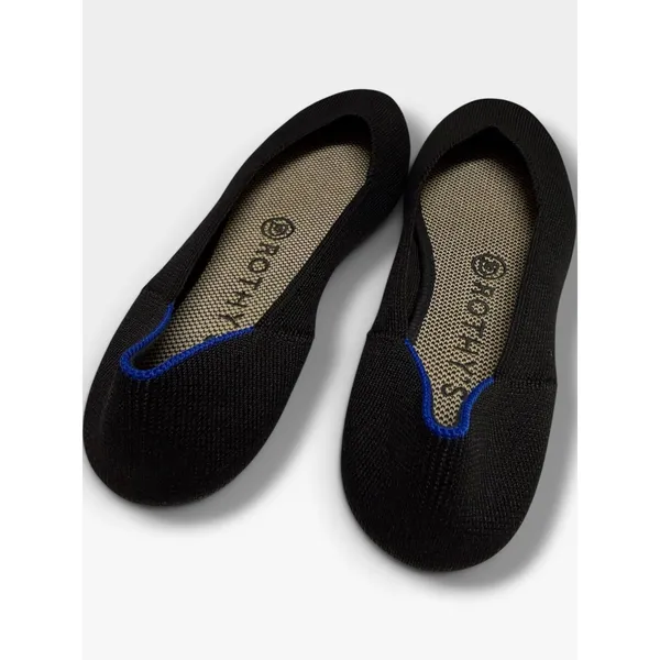 Rothy's The Flat Black Solid Round Toe Knit Ballet Flats Women 6.5 - Image 3