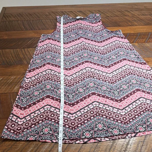 French Grey Womens L Pink Chevron Knit V Neck Dress - Image 7