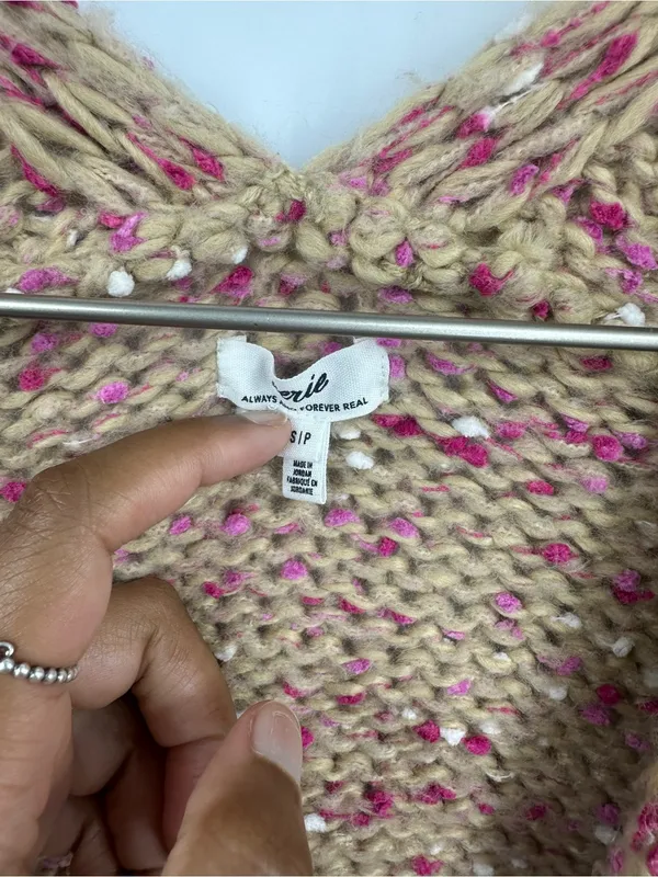 Aerie Brown Sweater Cardigan Size Small Boho Chunky Oversized - Image 5