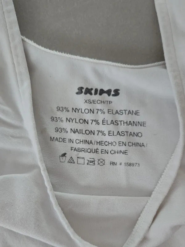 Skims White Soft Lounge Tank Size XS - Image 5