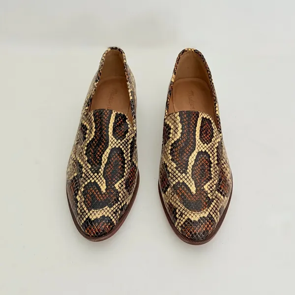 MADEWELL The Frances Loafer Snake Embossed Leather Snakeskin Shoes Size 8.5 - Image 4