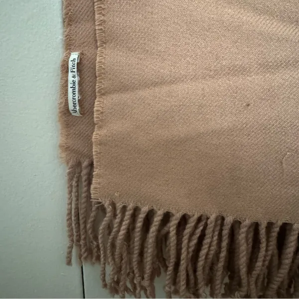 Abercrombie Camel Fringe Scarf - Image 3