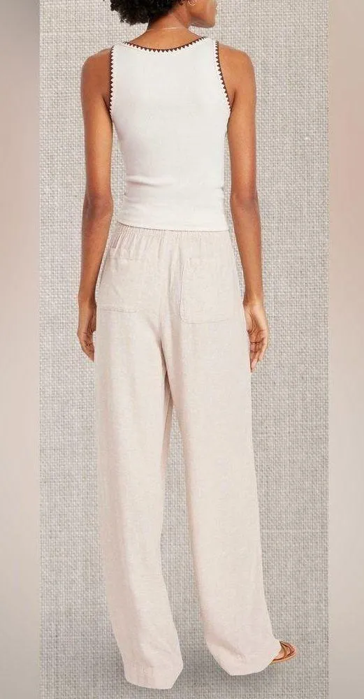 NWTS💓GAP OLD NAVY XL💓LINEN WIDE LEGGED PANTS SIDE AND BACK POCKETS - Image 3