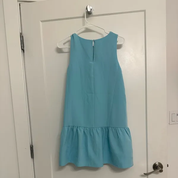 Light Blue Peplum Mini Dress - Image 2