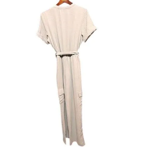 Women's Jumpsuit Casual Button Down Short Sleeve Sage Green belted‎ Size Unknown - Image 2
