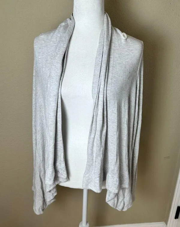 ALO YOGA Double Drape Front Long Sleeve Cardigan Top Size Medium - Image 10