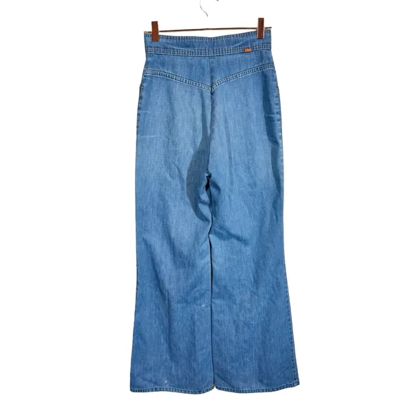 Vintage 70s Levi's Orange Tab Patch Pocket High Waisted Bell Bottoms Flare Jeans - Image 5