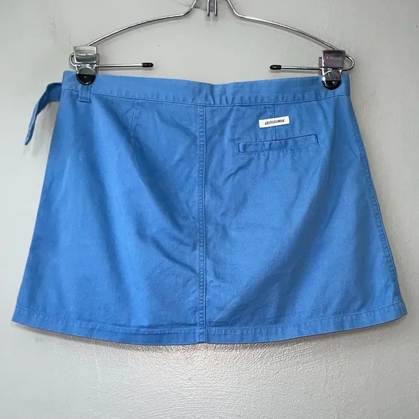 Abercrombie & Fitch Size Small Blue Short Pleated Wrap Skirt Y2K Preppy Tennis - Image 2