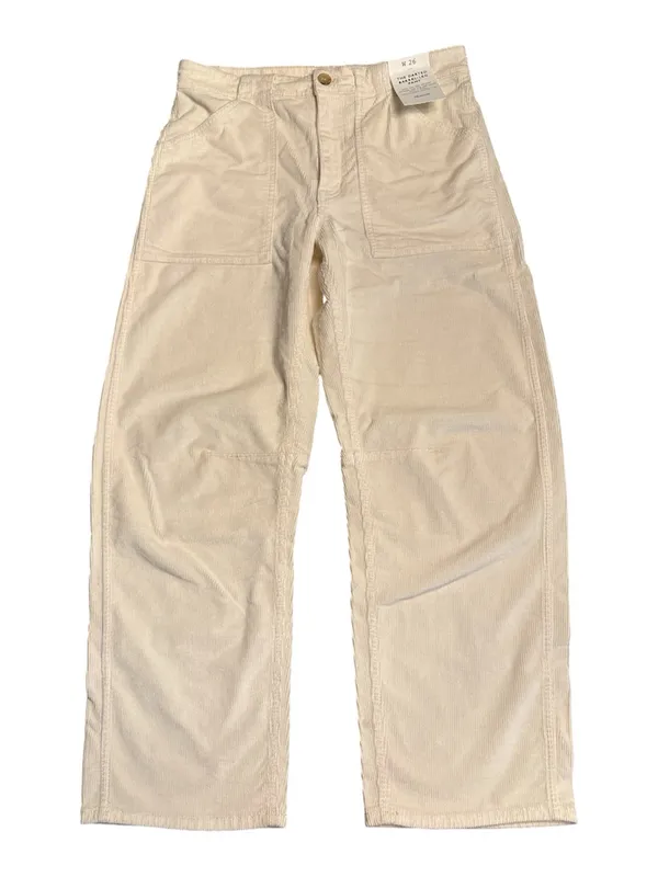 Madewell The Darted Barrel-Leg Utility Pant in Corduroy cream Women’s Sz 26 NWT - Image 6