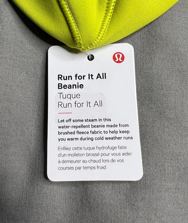 Lululemon Run For It All Beanie NWT Yellow - Image 8