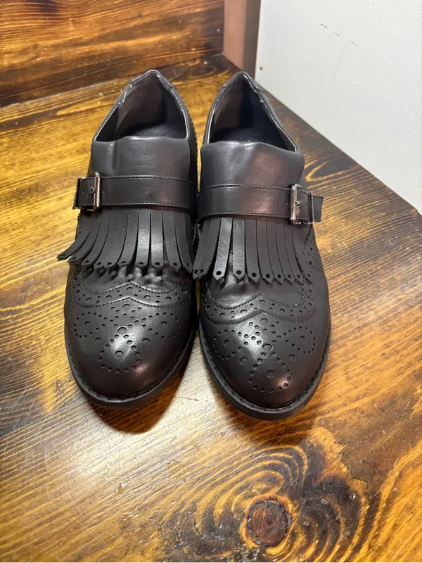 Wanted Black Tassel Loafers Size 10 - Image 3