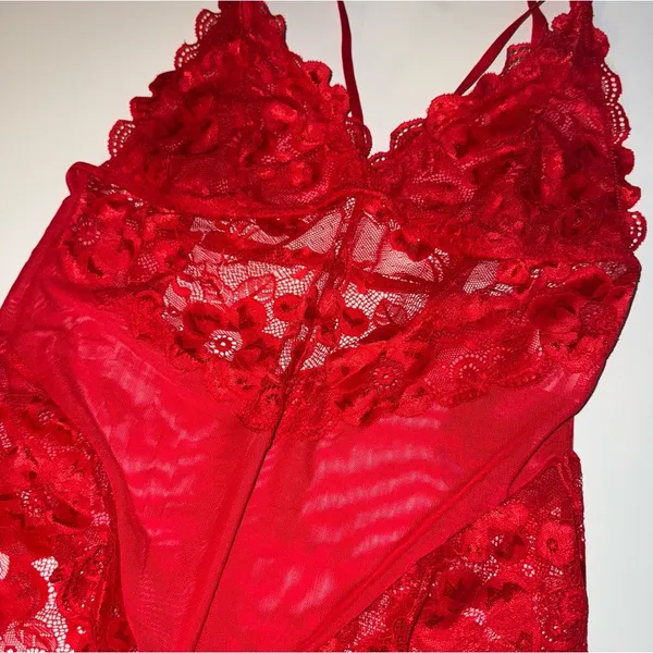 Avidlove Womens Lingerie Lace Teddy One Piece Sexy Mini Bodysuit Valentine’s Day - Image 2