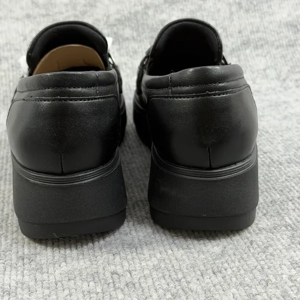 Clarks Collection Size-10M Women Zylah Top Casual Slip-On Loafer Black Leather - Image 8