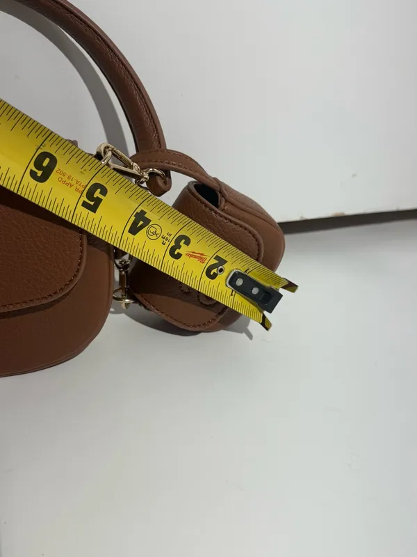 NWOT Maeve Embossed Saddle Shoulder Bag in Chestnut - Image 9