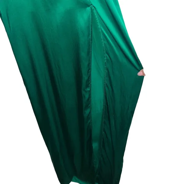 X Revolve Mezcal 100% Silk Maxi Gown In Dark Green - Image 5