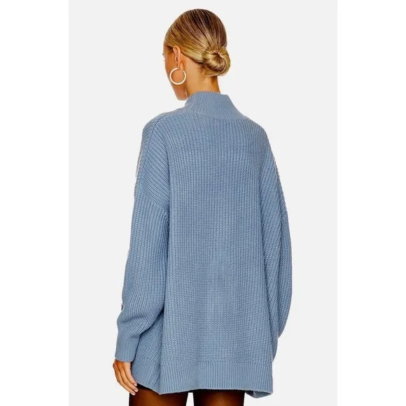 Revolve WEWOREWHAT Oversized‎ Cardigan Sweater Chunky Knit Storm One Size - Image 8