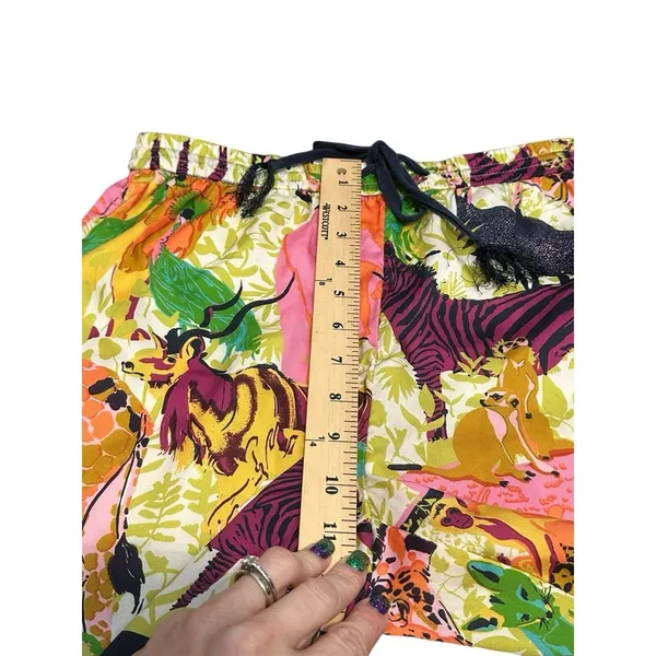 J Crew Pants Size 2 Drapey Wide Leg Ratti Safari‎ Printed Soft Tropical #QR6-5 - Image 6