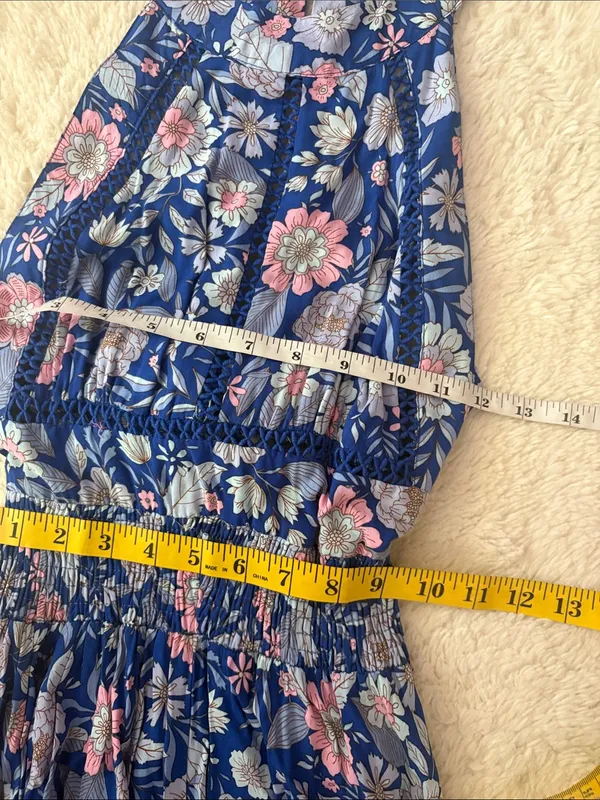 Anthropologie Abel The Label Floral Maxi Dress Size Small Sleeveless Backless - Image 8
