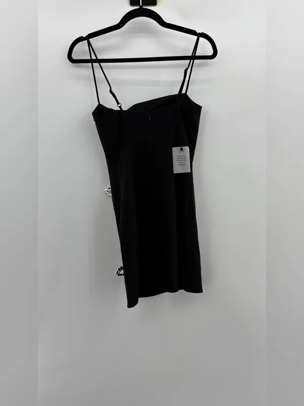 MORE TO COME Marie Mini Dress in Black Rhinestone Bows - Image 5