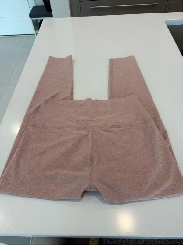 Beyond Yoga Pink Heather High Rise Leggings Size L - Image 3