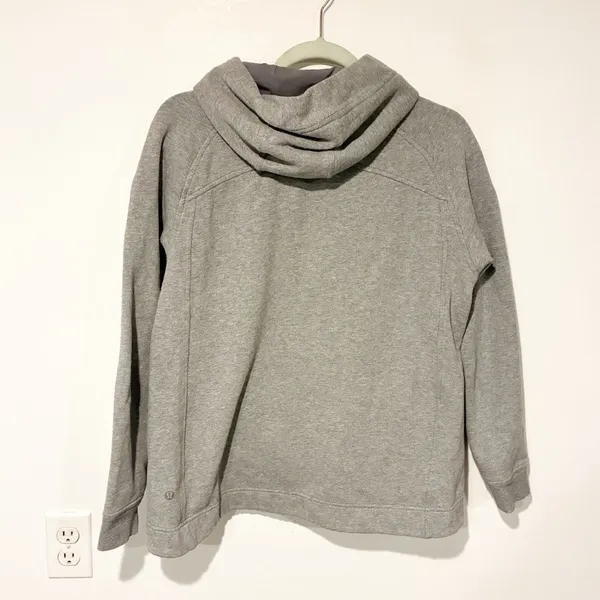 Lululemon Wind Down Pullover Heathered Medium Grey / Slate Size 8 Sweatshirt - Image 4