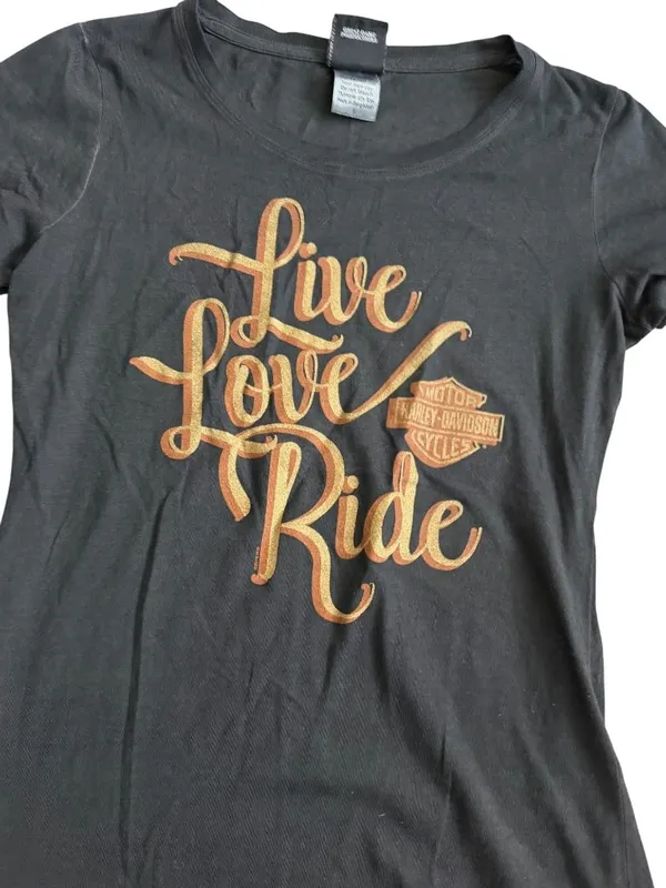 HARLEY DAVIDSON Jamaica Motorcycle Live Love Ride T Shirt Size Small - Image 6