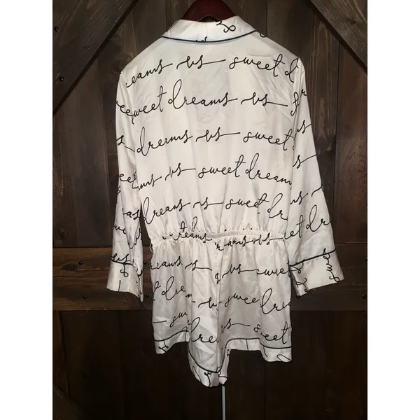 Victoria's Secret Sz Small‎ Satin Pajama Romper Missing Tie - Image 6