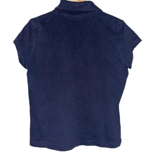 Ralph Lauren Polo Jeans Co Women’s Size L Navy Blue Short Sleeve Polo Shirt - Image 2