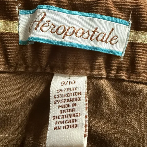 Y2K Aéropostale Corduroy Pants 9/10 Early 2000s Straight Leg Low Rise‎ Capri - Image 10