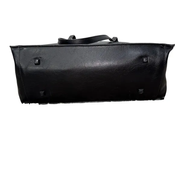 BEIS Work Tote Bag Women Large Black Excellent Vegan Leather Laptop Travel Bag - Image 5
