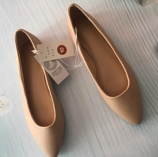 Taupe Flats, Size 10 Tan - Image 2