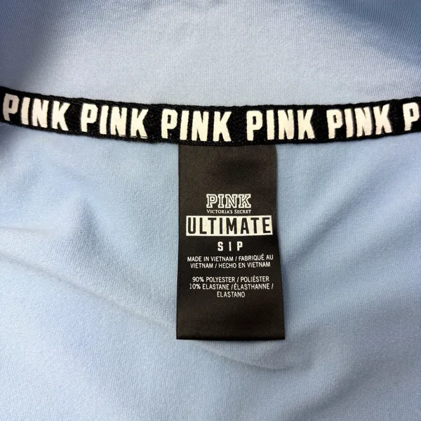 PINK Victoria's Secret ULTIMATE Sky Blue‎ Quarter-Zip Hoodie Size S - Image 6