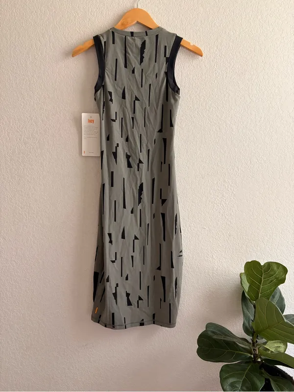 Lucy XS dress athletic Miso stretch olive green gray black - Image 5