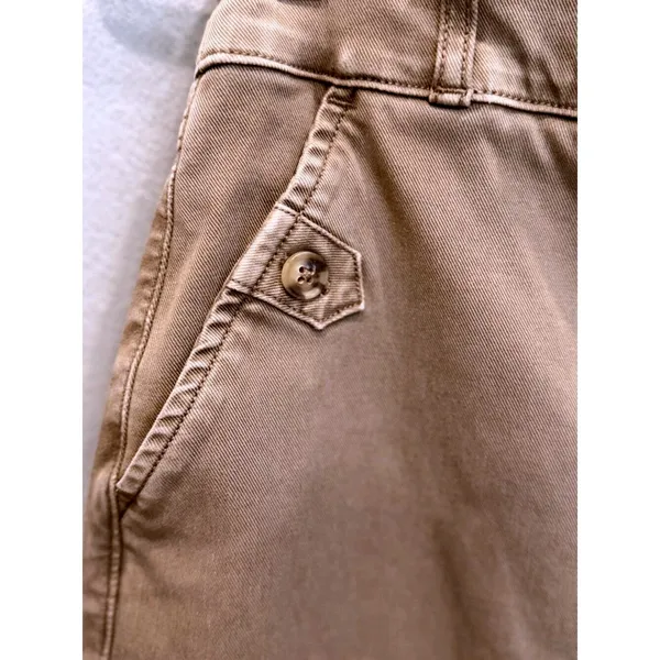 Spanx Pants Wide Leg Crop Utility Stretch High Rise Large Brown Coastal Grandma - Image 3