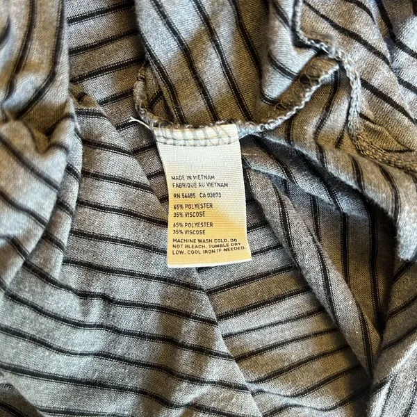 American Eagle AE‎ Women's Jegging T 3/4 Sleeves Gray Striped Casual Size Medium - Image 6