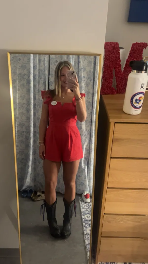 Mi Ami Francesca's Red Romper - Image 3