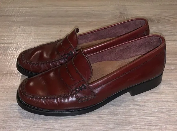 G.H. Bass &Co. Katherine 2 Wefjuns brown leather office loafers made in Brazil - Image 4