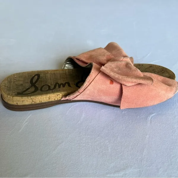 Sam Edelman Henna Pink Bow Slide Sandals Size 7 - Image 9