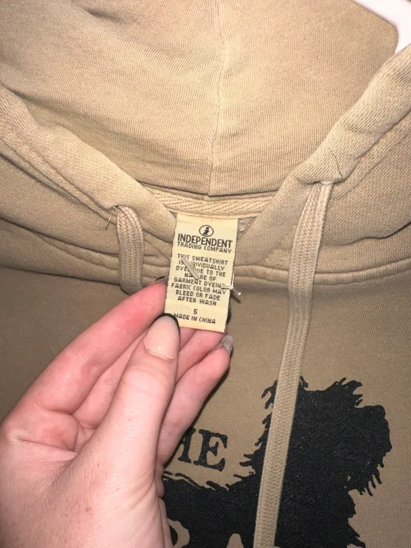 Stray dog hoodie Tan Size M - Image 3