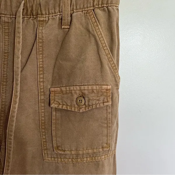 Aerie Women's‎ Cargo Jogger Pants Size XS Tan Beige Casual Drawstring Oversized - Image 2