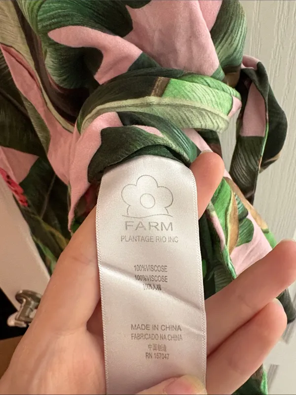 FARM Rio Pink Palms Mini Wrap Dress medium - Image 6