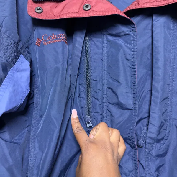 VTG 90s Columbia‎ Women Jacket Small Blue Maroon Colorblock Gorp Windbreaker - Image 10
