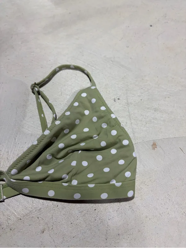Rhythm Polka Dot Triangle Swim Top Olive Green small - Image 3