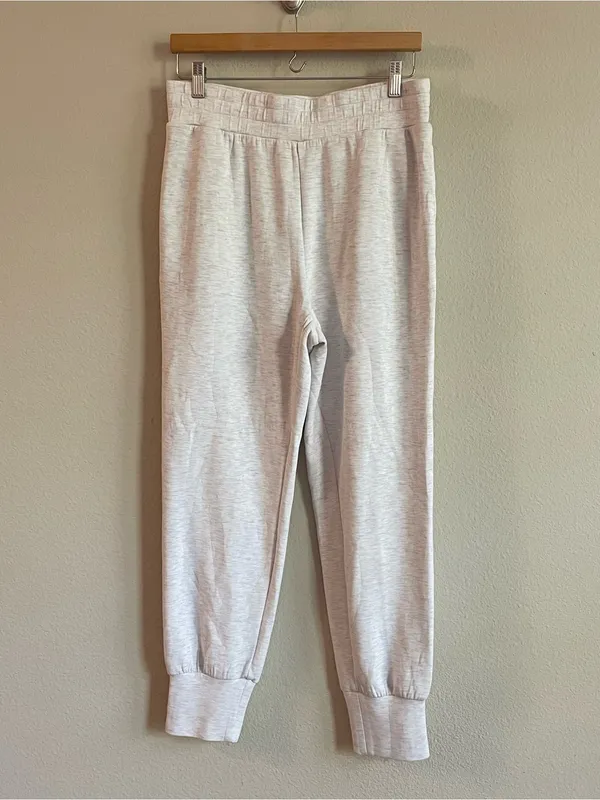 Varley Ivory Marl The Relaxed Pull On Pants Size Large - Image 4